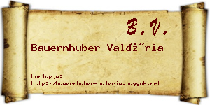 Bauernhuber Valéria névjegykártya