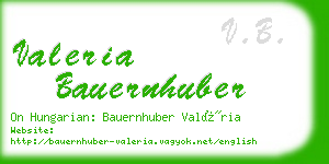 valeria bauernhuber business card